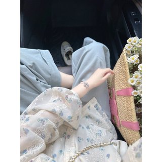 Phong Cách Hàn Quốc Nữ Nữ Rời Vintage Thêu Hoa Dài Tay Áo Sơ Mi Áo Baju Baju Wanita Lengan Panjang
