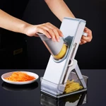Món quà nấu ăn hoàn hảo: Máy cắt rau củ đa năng và máy cắt rau Mandoline - Dễ dàng làm sạch, Máy cắt trái cây bằng nhựa đa năng với các tùy chọn nhiều ngăn để cắt lát chính xác! — ảnh 5