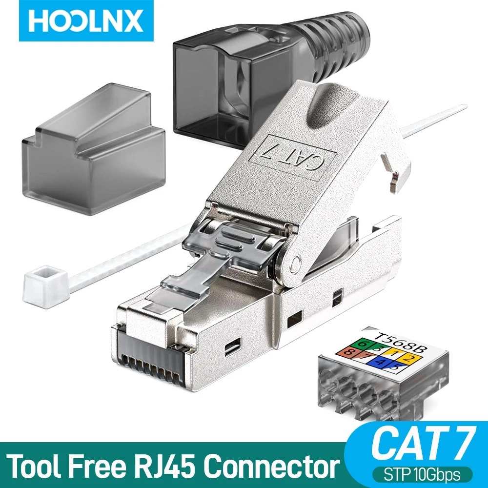 Hoolnx CAT8 CAT7 CAT6A RJ45 Công cụ cắm mô-đun Đầu nối RJ45 Kết nối ...