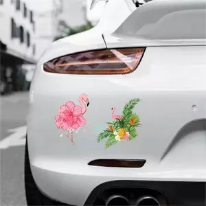 Hl Flamingo nhãn dán trang trí cho xe đạp xe máy hoạt hình động vật dán Flamingo chống thấm nước nhãn dán xe hơi sửa đổi vẻ đẹp cho xe điện