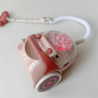 Nhà bếp trẻ em Đồ chơi gia đình máy hút bụi điện mini màu xanh / màu be Máy hút bụi mô phỏng với ánh sáng và hiệu ứng âm thanh Đồ chơi máy hút bụi