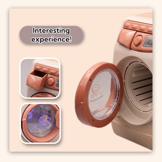 Trẻ em Instagram Mini Play Home Mô phỏng Đồ chơi gia dụng nhỏ Đồ chơi máy giặt Mini màu be / xanh (không thể thêm nước)