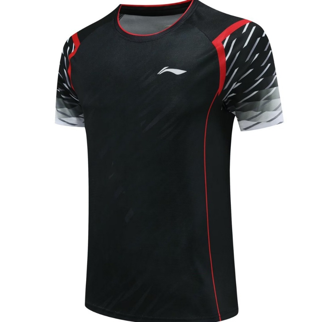 Bộ đồ cầu lông mới của Li Ning, áo thun ngắn tay thể thao nam và nữ, quần áo thể thao tập luyện thi đấu bóng chuyền và quần vợt nhanh khô và thoáng khí