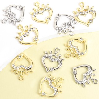 10 Chiếc Kim Cương Giả Sáng Bóng Kẻ Sọc Rỗng Vương Miện Trái Tim Quyến Rũ DIY Hợp Thời Trang Choker Vòng Cổ Bông Tai Mặt Dây Chuyền-Mùa Tặng Hoàn Hảo Cho Bạn Gái Phụ Kiện Trang Sức