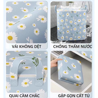 Giỏ đựng quần áo bằng vải chống nước (100L,140L ,180L),túi đựng chăn màn đa năng, có thể gấp gọn, giỏ cất trữ trang trí Waterproof fabric clothes basket