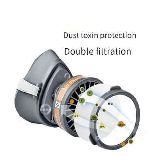 Mặt nạ bụi Than hoạt tính Chống khói Thuốc trừ sâu chống bụi công nghiệp Sơn hóa học Mặt nạ khí chống nguy hiểm