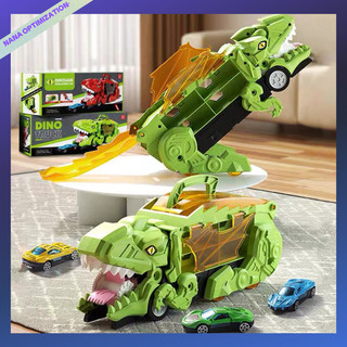 Trẻ Em Khủng Long Theo Dõi Đồ Chơi Ô Tô Bé Trai Xếp Hình Tyrannosaurus Rex Biến Hình Xe Hợp Kim Trượt Quán Tính Đồ Chơi Xe Hơi