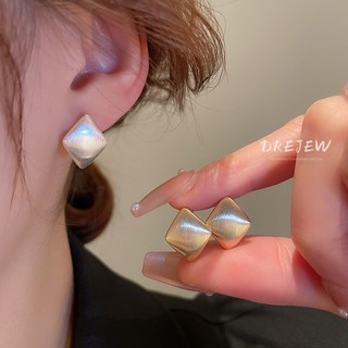 Drezew Bông tai kim loại chải vàng 18K hợp thời trang thiết kế thích hợp bông tai cá tính mới phong cách ins bông tai không gây dị ứng