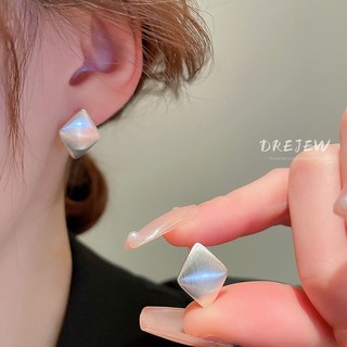 Drezew Bông tai kim loại chải vàng 18K hợp thời trang thiết kế thích hợp bông tai cá tính mới phong cách ins bông tai không gây dị ứng