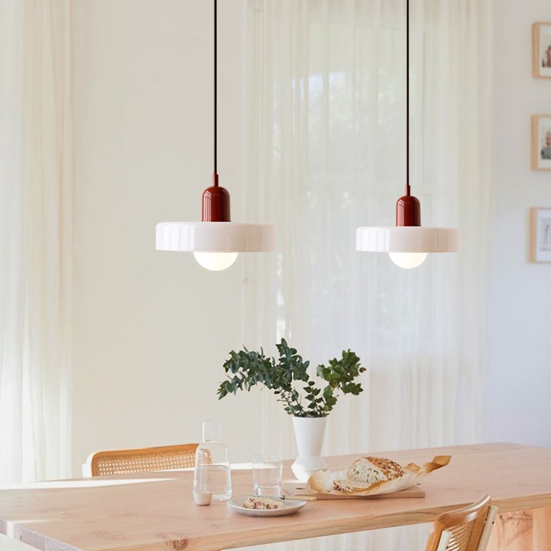 Bắc Âu Thẩm Mỹ Phòng Ăn Mặt Dây Chuyền Đèn Trần, Đèn Chùm Kính Nhiều Màu Sắc Led Retro, Phòng Ngủ Phòng Khách Cafe Đèn Treo Trang Trí