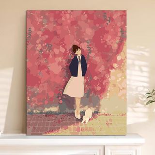 MOZI✨30 * 40cm / 40 * 50cm phong cảnh tranh tô màu theo số tranh số hóa tranh sơn dầu số hoá sơn acrylic vTranh tô số hoá Ấm Số Cô Gái Tranh Sơn Dầu Tự Làm Chữa Bệnh Phong Cảnh Tranh Vẽ Tay Làm Đầy Tranh Số Tranh Quà Tặng Cho Bé Gái