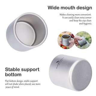Boundless Voyage Titanium 75ml Cốc Hai Tường Cà Phê Trà Cốc Ba Lô Nhẹ Di Động Cắm Trại Nóng Lạnh Nước Uống