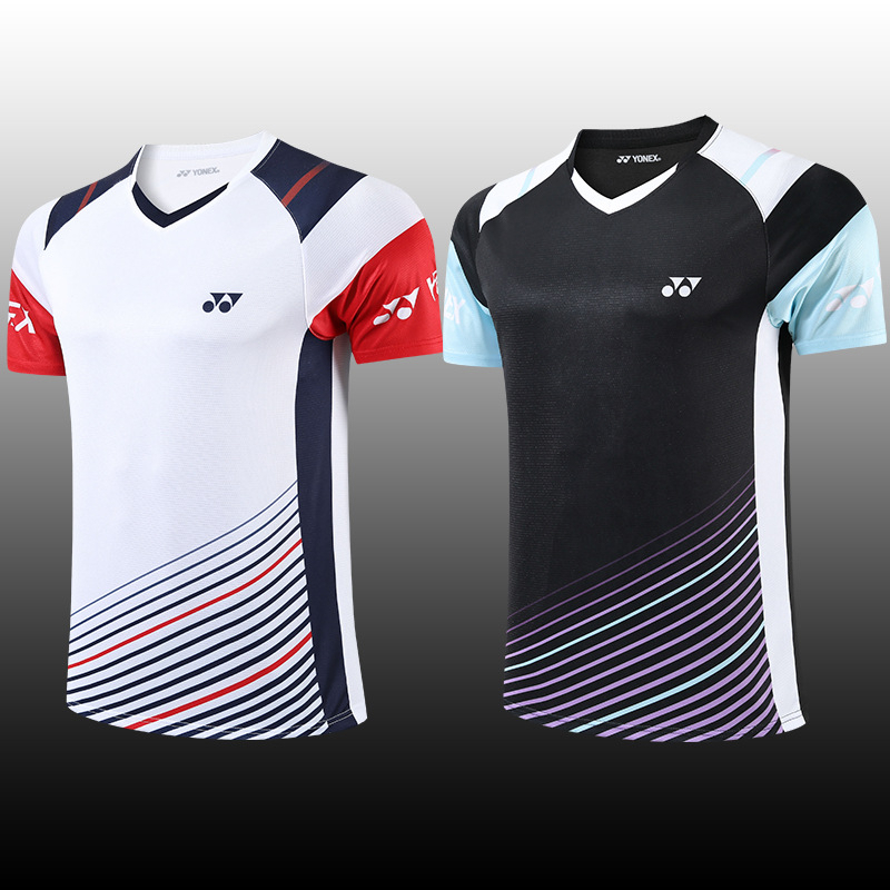 Yonex Mới Áo Cầu Lông Nam Nữ Tay Ngắn Lưới Thoáng Khí Nhanh Khô Thoải Mái Thi Đấu Huấn Luyện Thể Thao Top