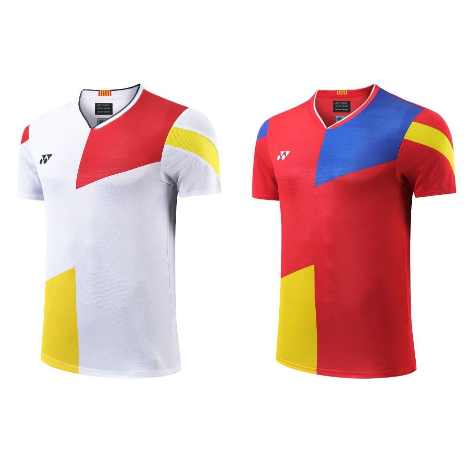 Áo khoác cầu lông mới của Yonex, áo khoác tập luyện trẻ em tay ngắn nam nữ, đồ thể thao thoáng khí và khô nhanh