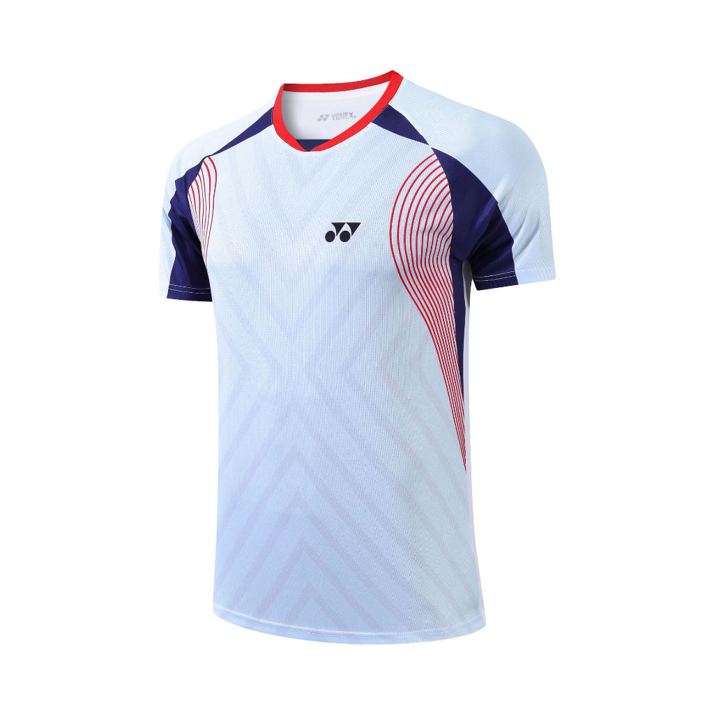 Áo cầu lông YONEX mới, áo thi đấu nhanh khô và thoáng khí unisex, áo thể thao ngắn tay thoải mái và thân thiện với da