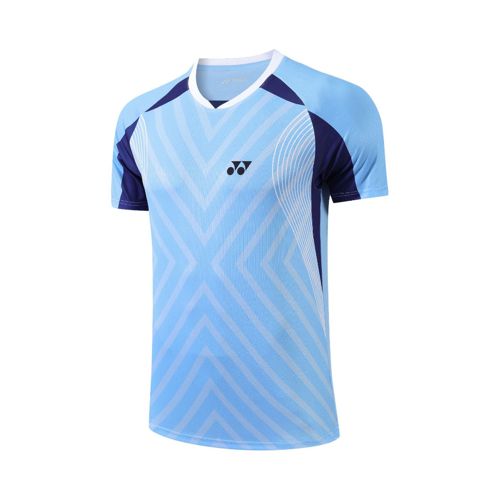 Áo cầu lông YONEX mới, áo thi đấu nhanh khô và thoáng khí unisex, áo thể thao ngắn tay thoải mái và thân thiện với da