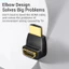 Tominihouse Bộ chuyển đổi góc mở rộng phải USB 270 độ từ đầu cắm sang cổng HDMI cho HDTV gia đình