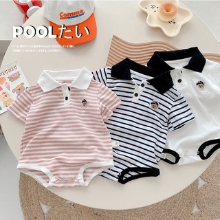 Bé Trai Áo Liền Quần Quần Áo Toddle Bé Gái Mùa Hè Thời Trang Hàn Quốc Tay Ngắn Jumpsuit Jumper Onesie