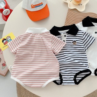 Bé Trai Áo Liền Quần Quần Áo Toddle Bé Gái Mùa Hè Thời Trang Hàn Quốc Tay Ngắn Jumpsuit Jumper Onesie