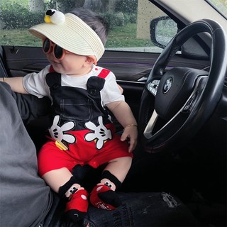 Áo liền quần bé trai Disney Mickey hoạt hình cotton cho bé 0-24 tháng