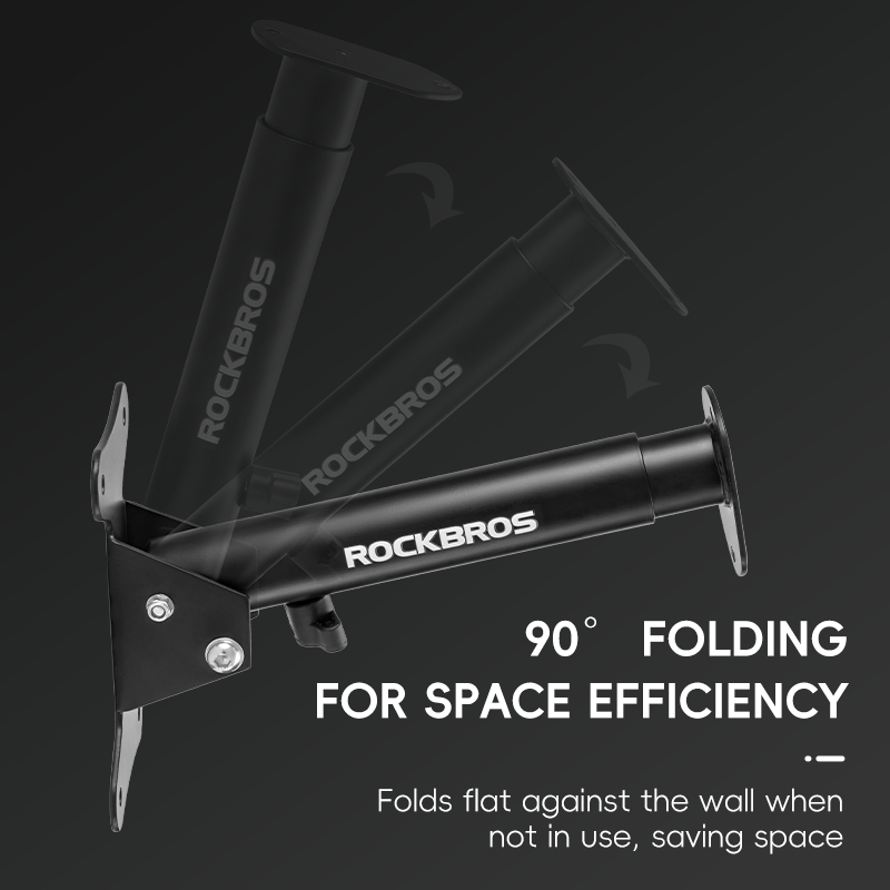 ROCKBROS Giá đỡ xe đạp bằng thép Carbon Giá treo tường có thể điều chỉnh Giá đỡ xe đạp đường trường MTB cho giá đỡ xe đạp trong nhà