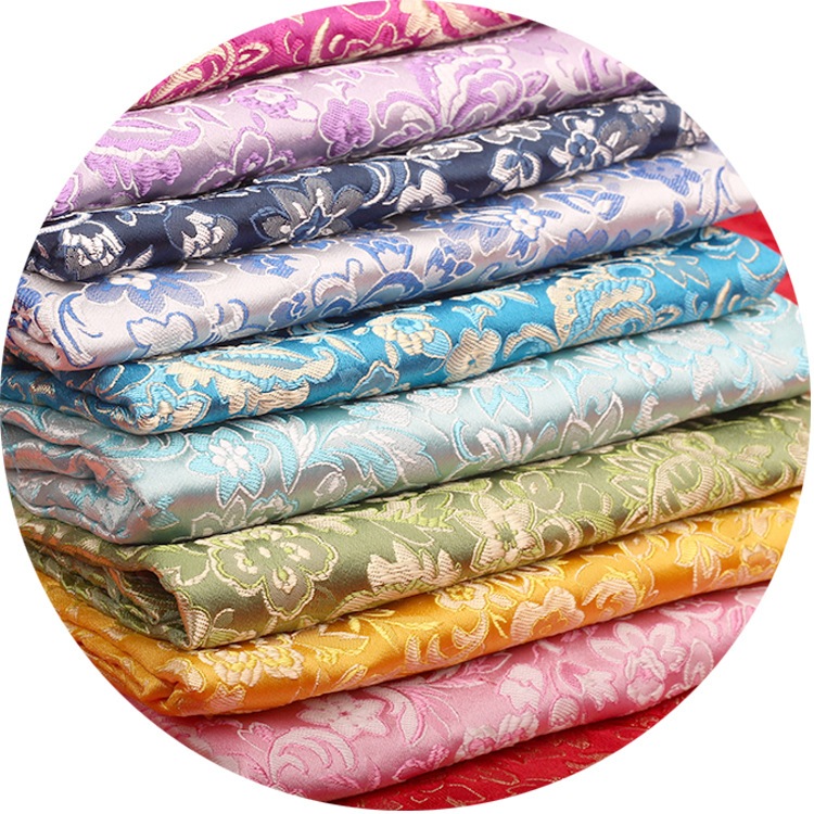75cm phong cách thổ cẩm vải nylon satin vải Damask tự làm Hanfu sườn xám quần áo vải nửa mét TJ8755