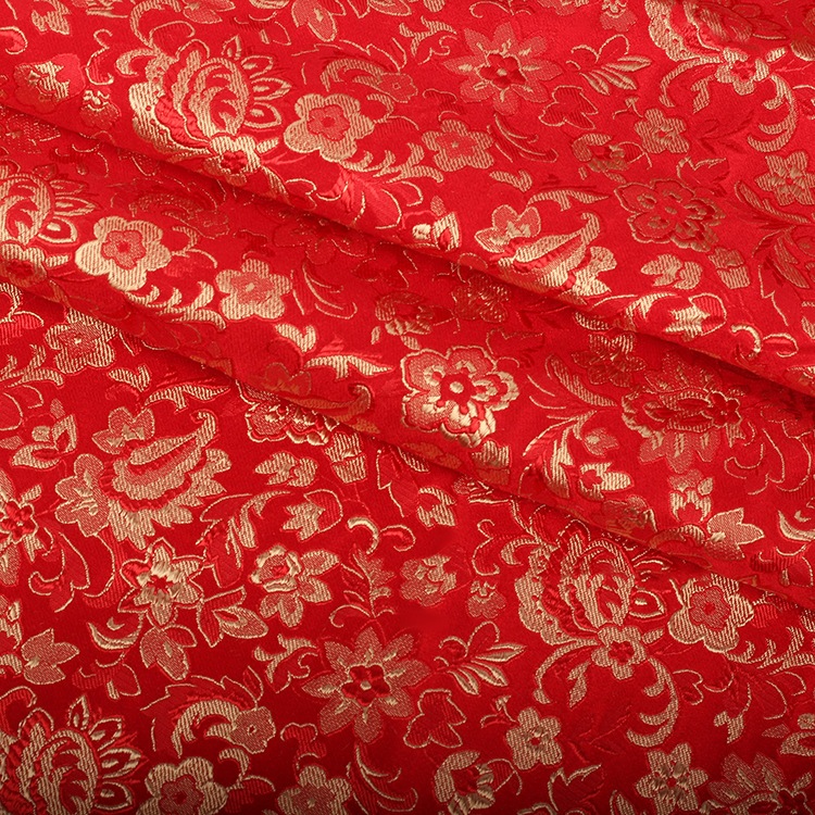 75cm phong cách thổ cẩm vải nylon satin vải Damask tự làm Hanfu sườn xám quần áo vải nửa mét TJ8755