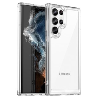 Ốp Điện Thoại Trong Suốt Cho Samsung Galaxy S24 S23 S22 Ultra Plus, Túi Khí Chống Sốc Vỏ Camera Bảo Vệ Toàn Diện Mặt Sau Acrylic & TPU Trong Suốt Cho Samsung S24 S23 S22 Ultra S23FE Ca