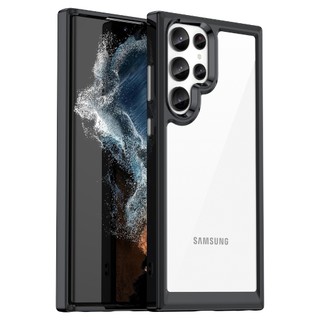 Ốp Điện Thoại Trong Suốt Cho Samsung Galaxy S24 S23 S22 Ultra Plus, Túi Khí Chống Sốc Vỏ Camera Bảo Vệ Toàn Diện Mặt Sau Acrylic & TPU Trong Suốt Cho Samsung S24 S23 S22 Ultra S23FE Ca