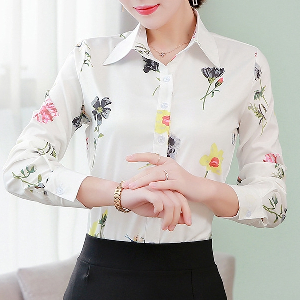 Áo Sơ Mi Nữ Tay Dài Daisy Crop Plus Size Top Văn Phòng Trang Trọng Áo