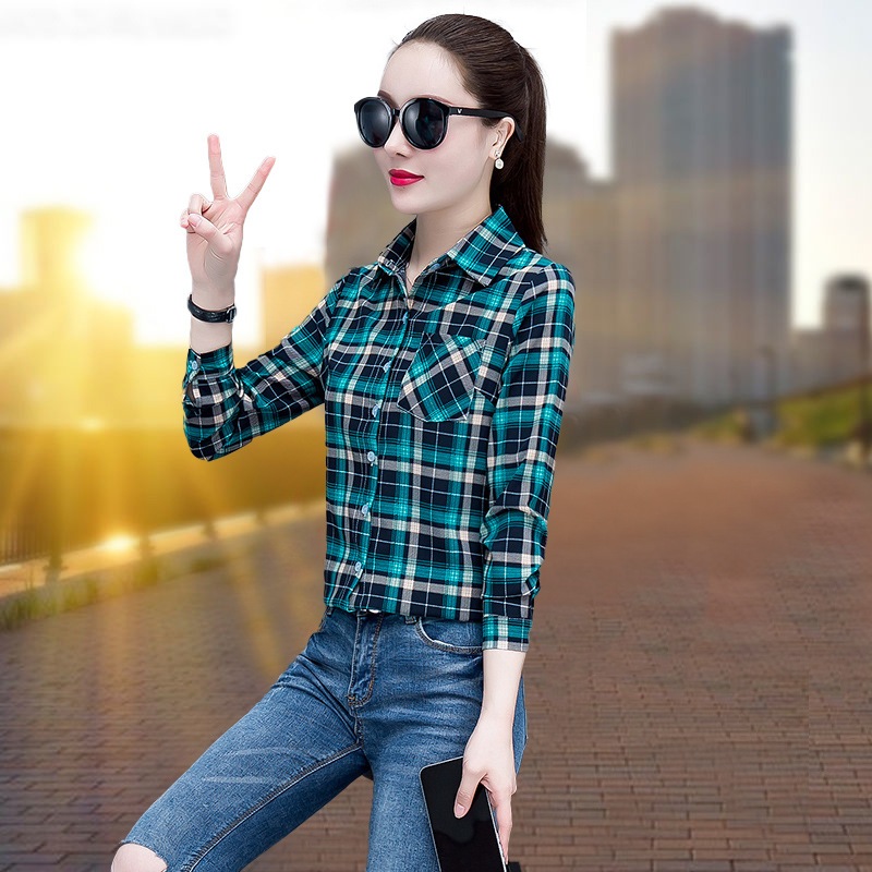Xám 12 Màu Áo Kẻ Sọc Nhiều Màu Áo Sơ Mi Dài Tay Hoang Dã Slim Phong Cách Kẻ Sọc Áo Sơ Mi Áo Sơ Mi Kích Thước Lớn