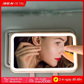 Gương Trang Điểm Trên Ô Tô Với Đèn LED 3 Chế Độ Ánh Sáng Gắn Chắn Nắng Xe Hơi, sạc USB Đa năng cao cấp