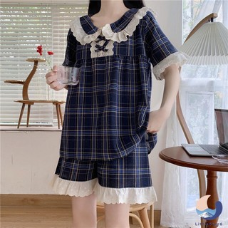 Bộ Pijama Hai Dây Dễ Thương Vải Đũi Cực Mát (Có Bigsize) Two-Piece Pajama【LittleStar6】