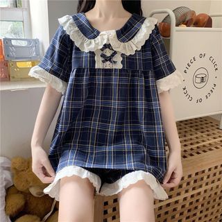 Bộ Pijama Hai Dây Dễ Thương Vải Đũi Cực Mát (Có Bigsize) Two-Piece Pajama【LittleStar6】