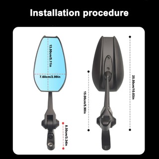 SEAMETAL cặp gương xe máy xoay 360° hợp kim nhôm phù hợp mọi loại xe