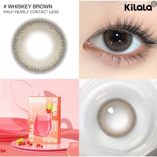 Kính áp tròng Kilala màu nâu Chestnut Milk Brown/Whiskey Brown lens cận 6 tháng DIA 14.2mm có độ (0-8) 1 cặp
