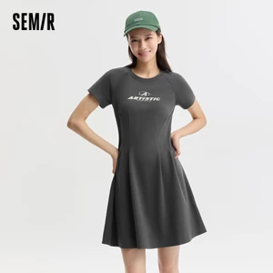 Semir Đầm Nữ Eo Hẹp Tay Raglan 2024 Phong Cách Mới Mùa Hè Váy Chữ Xu Hướng Thường Ngày