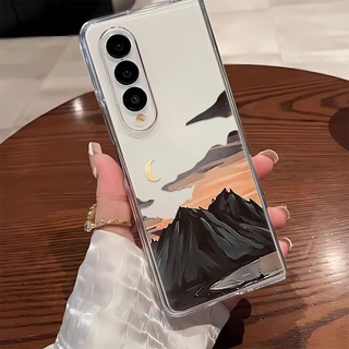 Ốp điện thoại sơn phong cảnh Samsung Galaxy Z FOLD 5 4 3 5G ZFold5 ZFold4 ZFold3 W22 23 Ốp điện thoại siêu mỏng