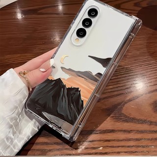 Ốp điện thoại sơn phong cảnh Samsung Galaxy Z FOLD 5 4 3 5G ZFold5 ZFold4 ZFold3 W22 23 Ốp điện thoại siêu mỏng