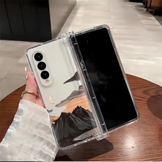 Ốp điện thoại sơn phong cảnh Samsung Galaxy Z FOLD 5 4 3 5G ZFold5 ZFold4 ZFold3 W22 23 Ốp điện thoại siêu mỏng