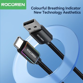 Cáp dữ liệu sạc nhanh Rocoren 3A Cáp USB A đến C cho ip15 Huewei