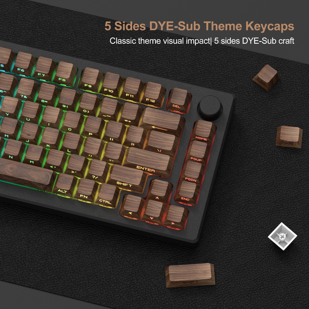 136 Phím Màu Nâu Họa Tiết Gỗ Keycaps Bên In Bóng Qua PBT Keycap Cherry Profile Dye-sub Key Cap Cho Cherry MX Switch Cơ Game Thủ Bàn Phím | BigBuy360 - bigbuy360.vn