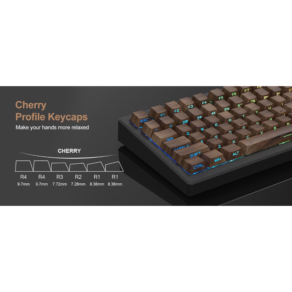 136 Phím Màu Nâu Họa Tiết Gỗ Keycaps Bên In Bóng Qua PBT Keycap Cherry Profile Dye-sub Key Cap Cho Cherry MX Switch Cơ Game Thủ Bàn Phím | BigBuy360 - bigbuy360.vn
