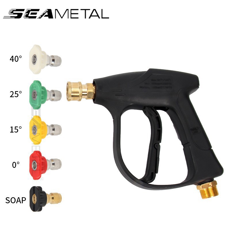 súng phun nước  SEAMETAL Water Jet Car Wash Gun Set Súng phun nước áp lực cao với vòi phun Phụ kiện chăm sóc ô tô