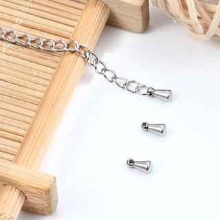 Thép không gỉ Đuôi Nước Thả Mặt Dây Chuyền Cuối Hạt Đuôi Mở Rộng Dây Xích DIY Trang Sức Làm Phụ Kiện