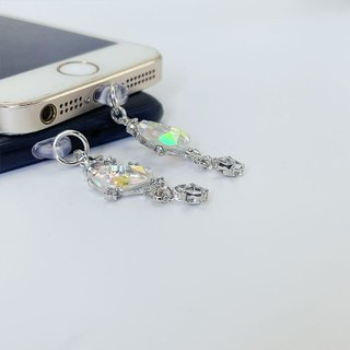Điện thoại di động Phích cắm chống bụi màu tự làm Diamond Moon Star Charm
