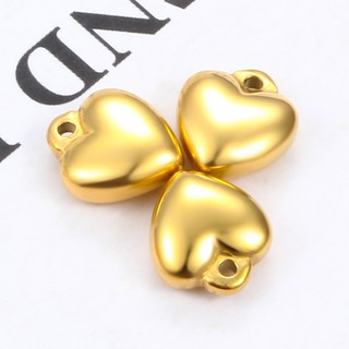 18K Đánh Bóng Vàng Trái Tim Quyến Rũ Thép Không Gỉ Vòng Cổ Mặt Dây Chuyền Vòng Tay Trang Sức Làm Thủ Công Đồ Trang Trí DIY Tiếp Liệu