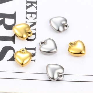 18K Đánh Bóng Vàng Trái Tim Quyến Rũ Thép Không Gỉ Vòng Cổ Mặt Dây Chuyền Vòng Tay Trang Sức Làm Thủ Công Đồ Trang Trí DIY Tiếp Liệu