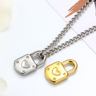 Khóa Thép Không Gỉ Quyến Rũ Cho DIY Trang Sức Làm Vòng Cổ Hip Hop Mặt Dây Chuyền Hình Trái Tim Rỗng Khóa Phụ Kiện