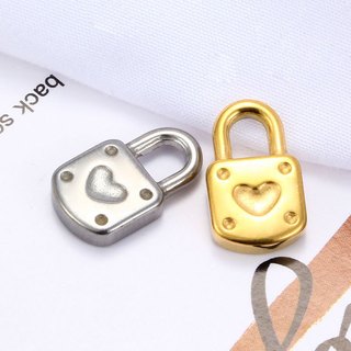 Khóa Thép Không Gỉ Quyến Rũ Cho DIY Trang Sức Làm Vòng Cổ Hip Hop Mặt Dây Chuyền Hình Trái Tim Rỗng Khóa Phụ Kiện